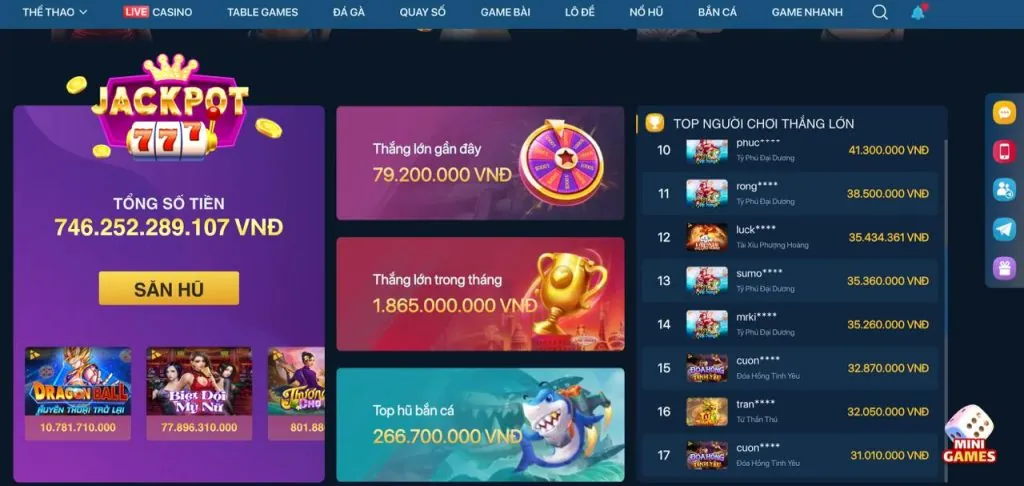 Hướng dẫn chơi game nổ hũ và bắn cá tại 7789bet Casino